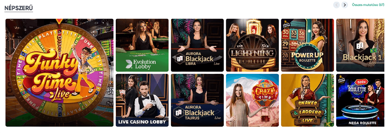 IviBET Casino Élő osztós kaszinó